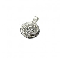 PE001614 Genuine Sterling Silver Pendant Spiral Hallmarked Solid 925 Handmade